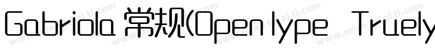 Gabriola 常规(Open lype   Truelype) (字体转换
